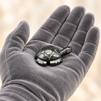 Black Obsidian Tortoise (Kachua) Carving – Protection, Grounding & Stability Single Piece Carved Gemstone