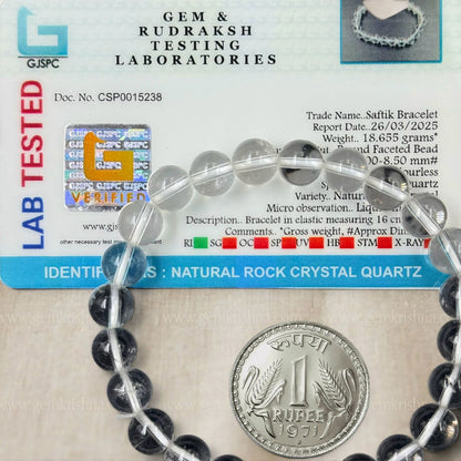 Clear Quartz Bracelet 8–8.50 mm (Clarity and Positive Energy)