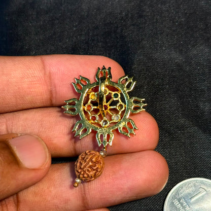 Navratna Sun Locket with Original Rudraksha – 5.50 g