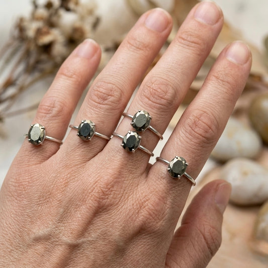 Natural Pyrite Ring (Adjustable)