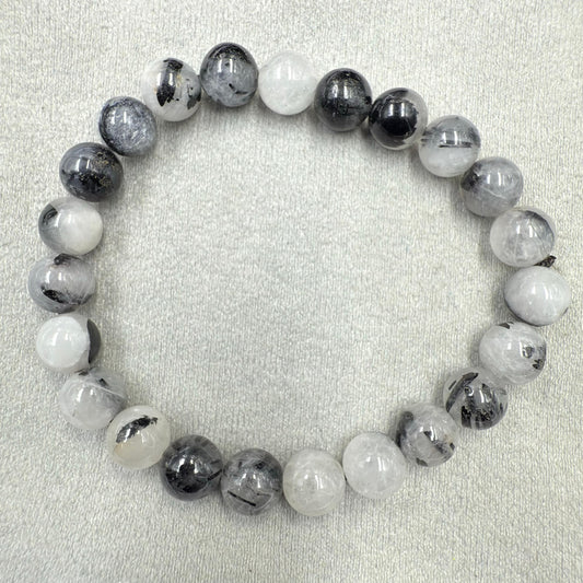 Black rutile quartz 8mm