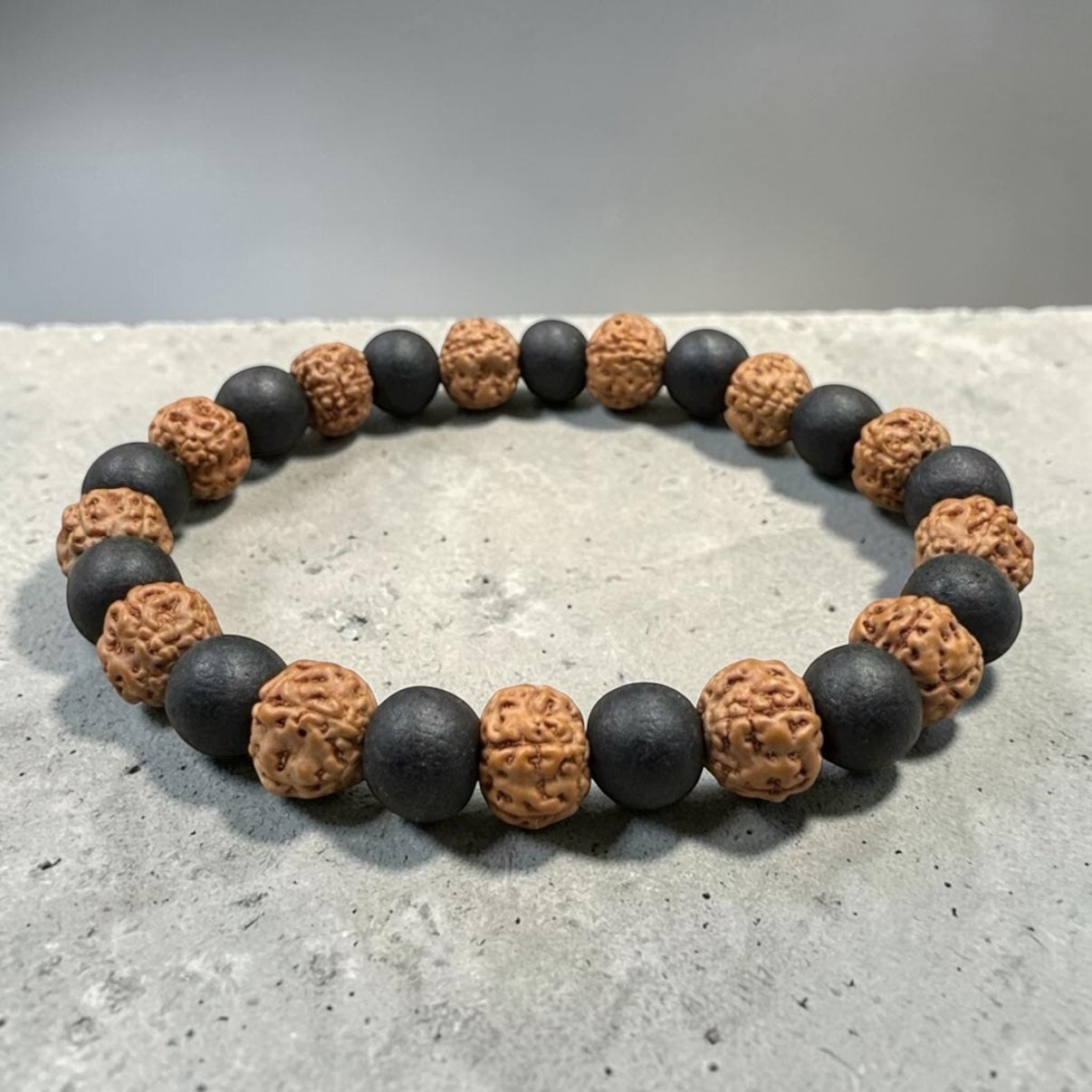 5 Mukhi Rudraksh & Karungali Bracelet | Protection and Strength | Best Quality | Natural Beads