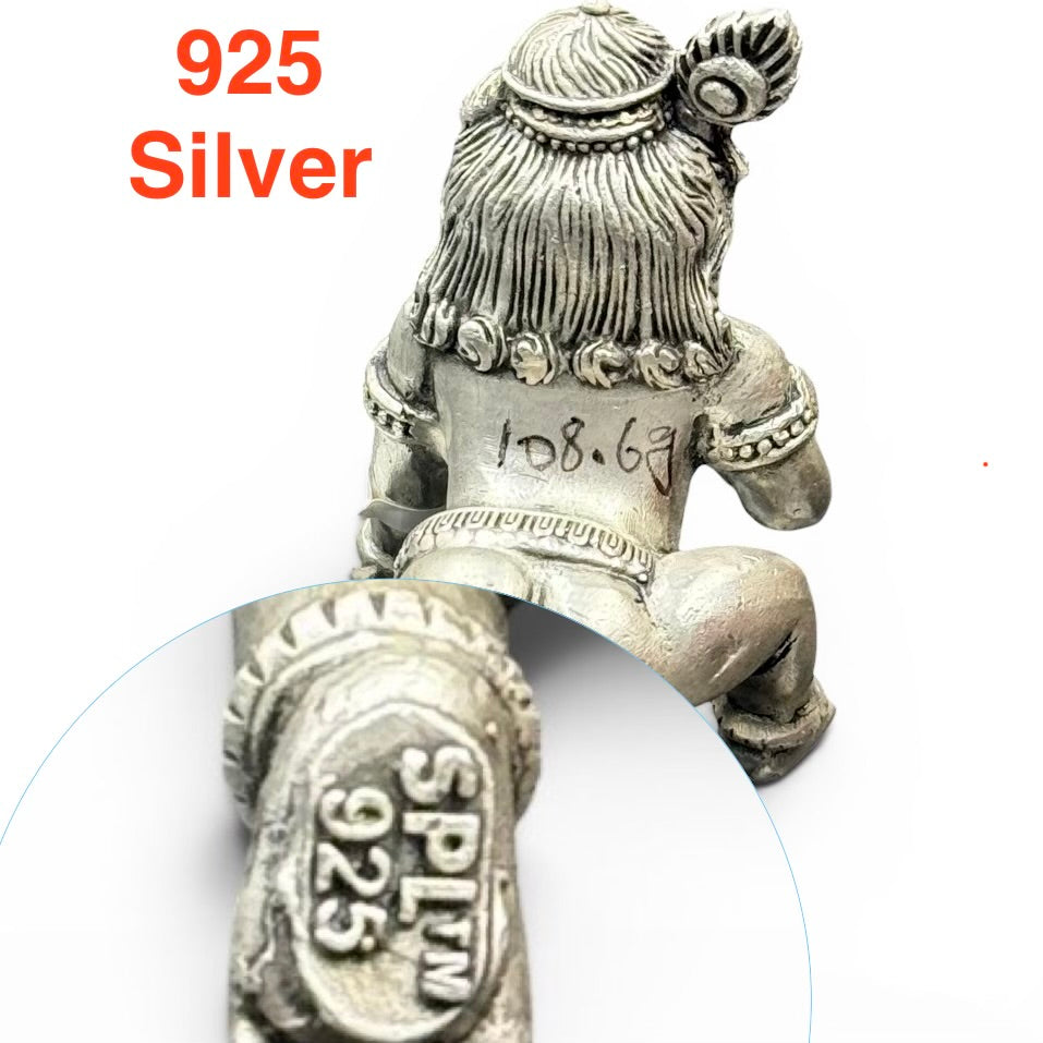 Baby Krishna (Laddoo Gopal) 925 Silver Idol Statue for Home Temples – 108.6 Grams