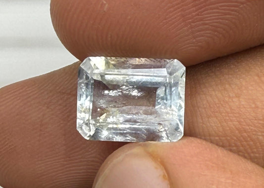 Natural Goshenite  Rectangular Step cut  4.09 carat  CSGN3008