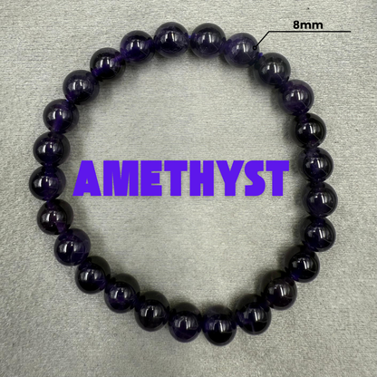 Amethyst Bracelet 8mm plain