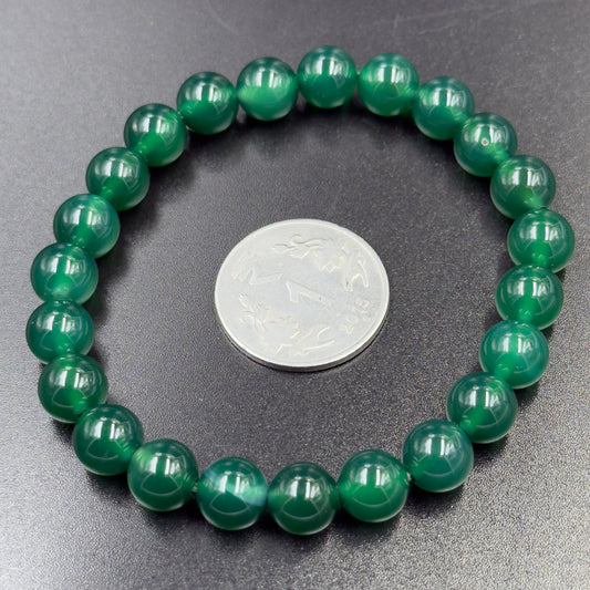 Green Onyx Bracelet| (Calmness, Confidence and Heart Healing)