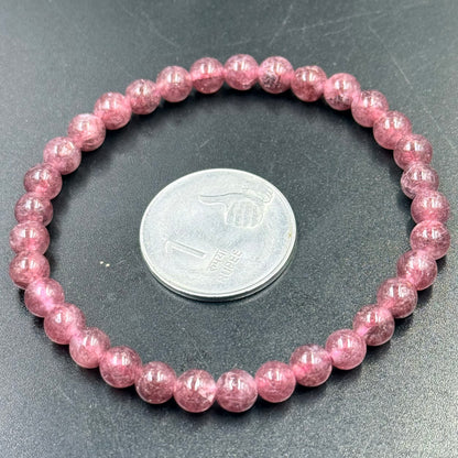Strawberry Quartz Bracelet for Love, Joy & Heart Healing