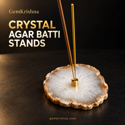 Agate Crystal Agarbatti Stand – Decorative Incense Stick Holder