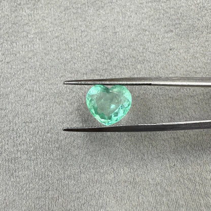 Natural Heart Shaped Emerald 3.02 ct Lab Verified 9.15 x 10.39 x 5.55 mm
