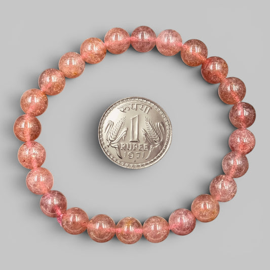 Strawberry Quartz Bracelet (Love and Emotional Healing)
