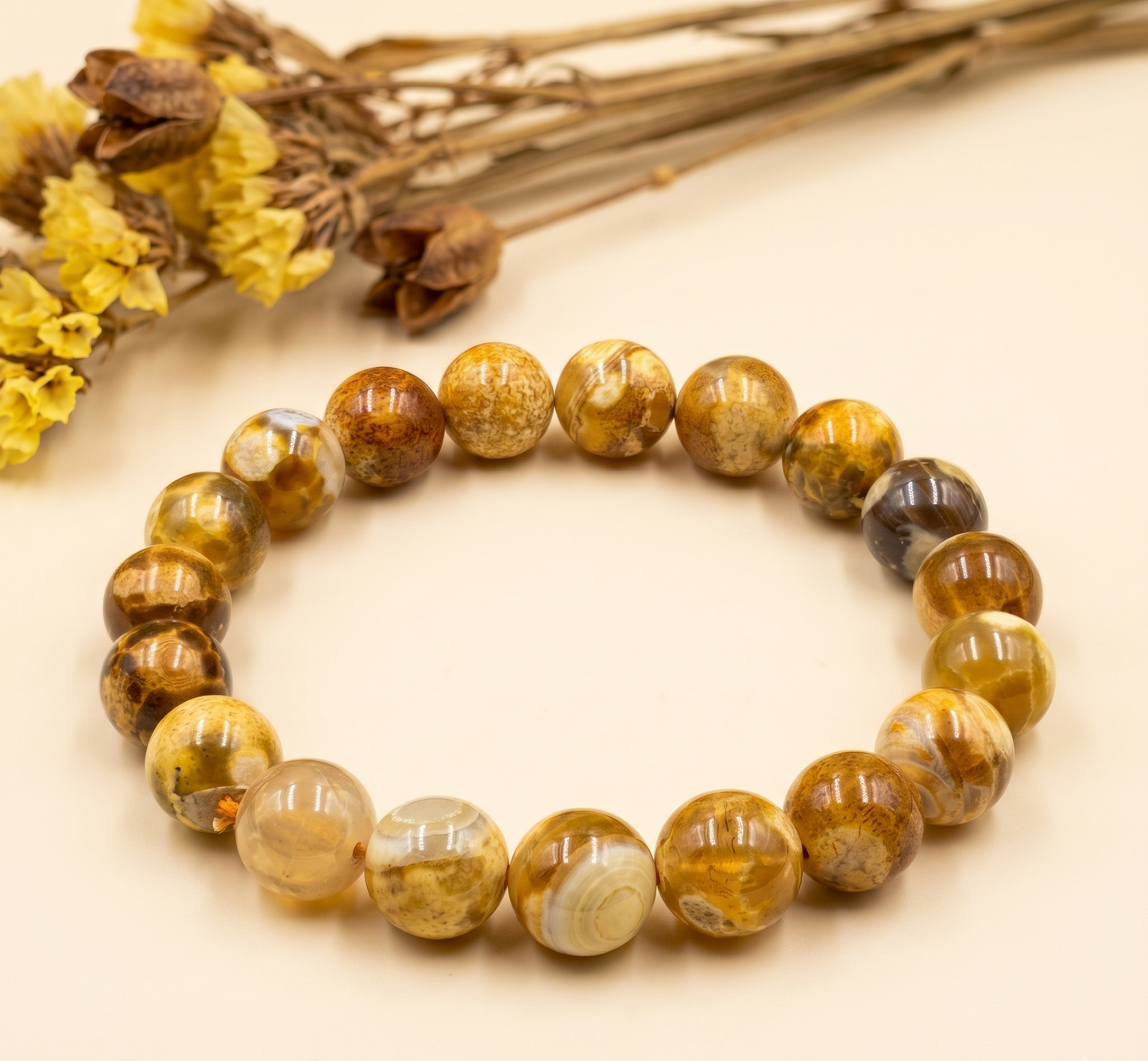 Fossil Opal Bracelet (Transformation and Ancient Energy)