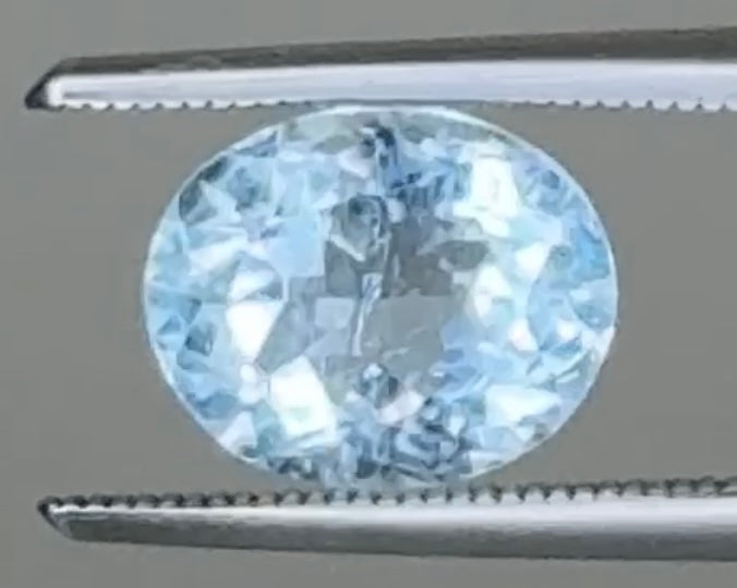 Natural Blue Aquamarine Beryl 9.52 x 7.82 mm 2.30 Carat