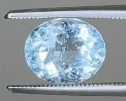 Natural Blue Aquamarine Beryl 9.52 x 7.82 mm 2.30 Carat product video 1