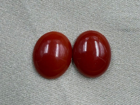 Natural Japanese Red Coral (Moonga)  Round Shape Pair  5.28 Carat