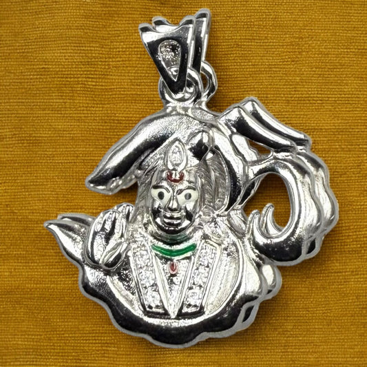 OM Shape Hanuman Swami  Sterling Silver  Locket