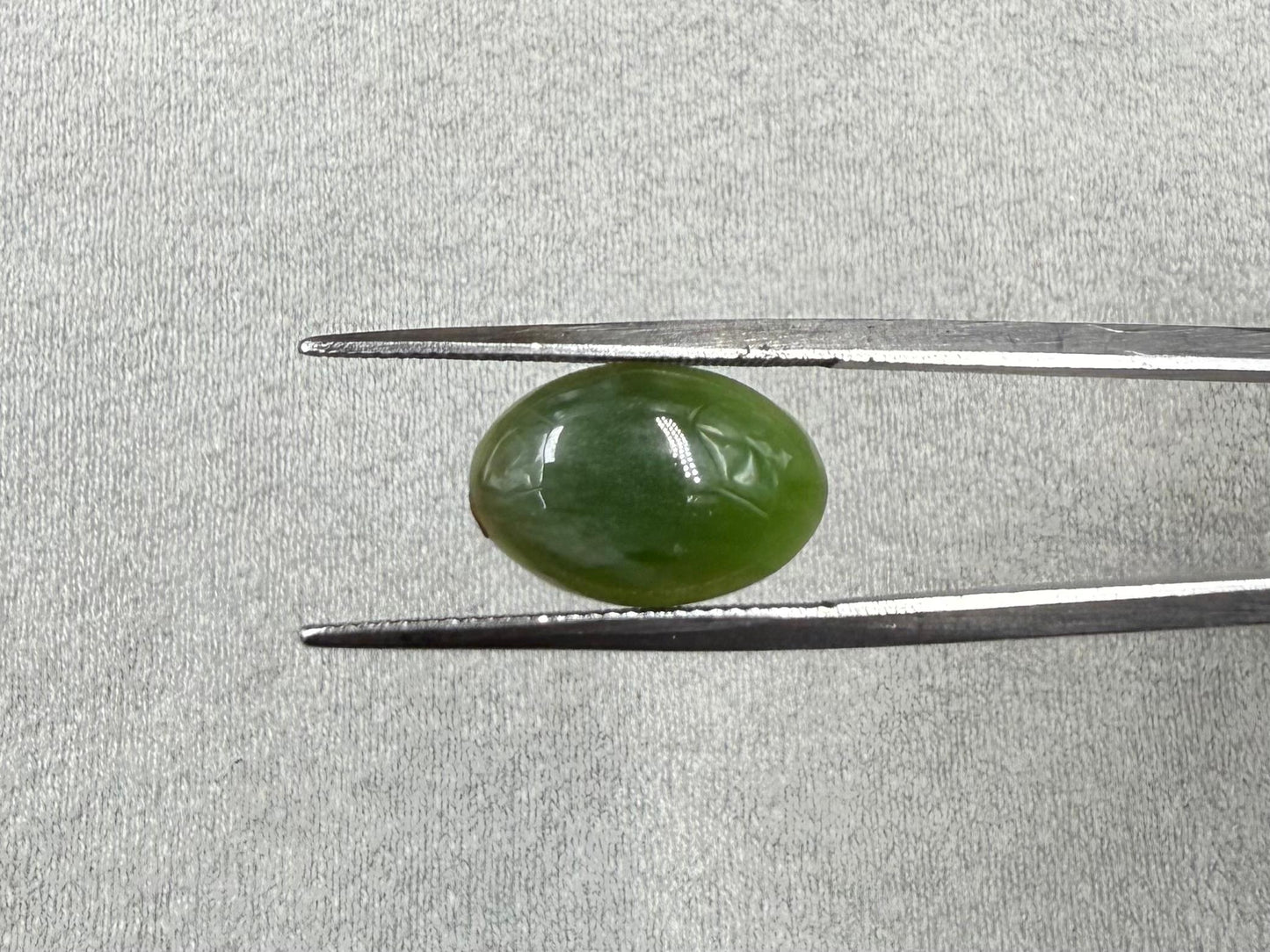 Natural Naphrite Jade  3.65 carat  Oval Shape Cut