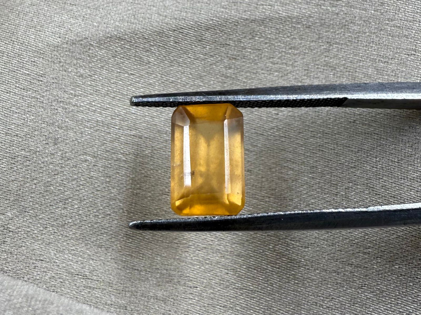 Hessonite garnet (Gomed)  Rectangular Cut Stone  3.35 ct