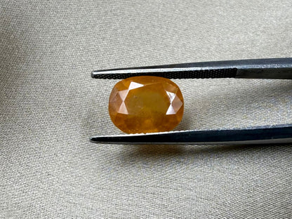 Hessonite garnet (Gomed)  Oval Cut Stone 4.81 carat