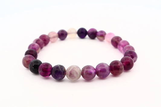 Purple Fluorite Bracelet – Intuition, Clarity & Spiritual Growth
