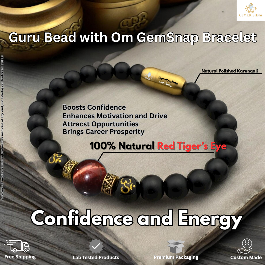 Guru Bead with OM GemSnap Bracelet