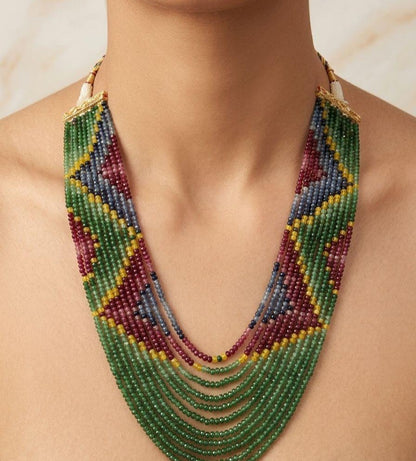 Multi Mala Semi Precious Gemstone Beads Mala 11 Lines 24 Inches | Best Quality