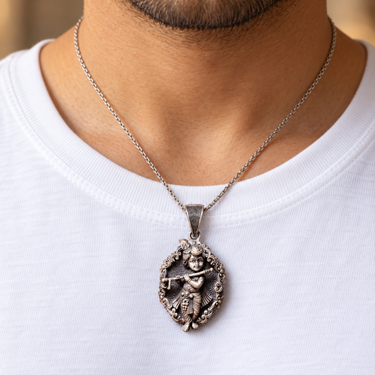 925 Silver Bal Krishna Pendant – 10 g (Love & Devotion)