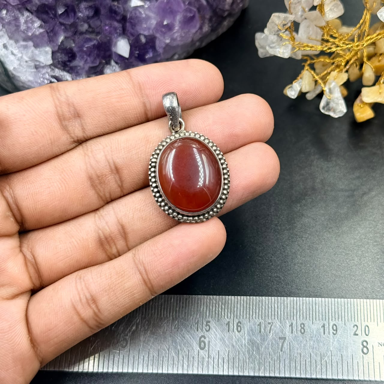 Carnelian 925 Silver Locket (Confidence & Motivation)