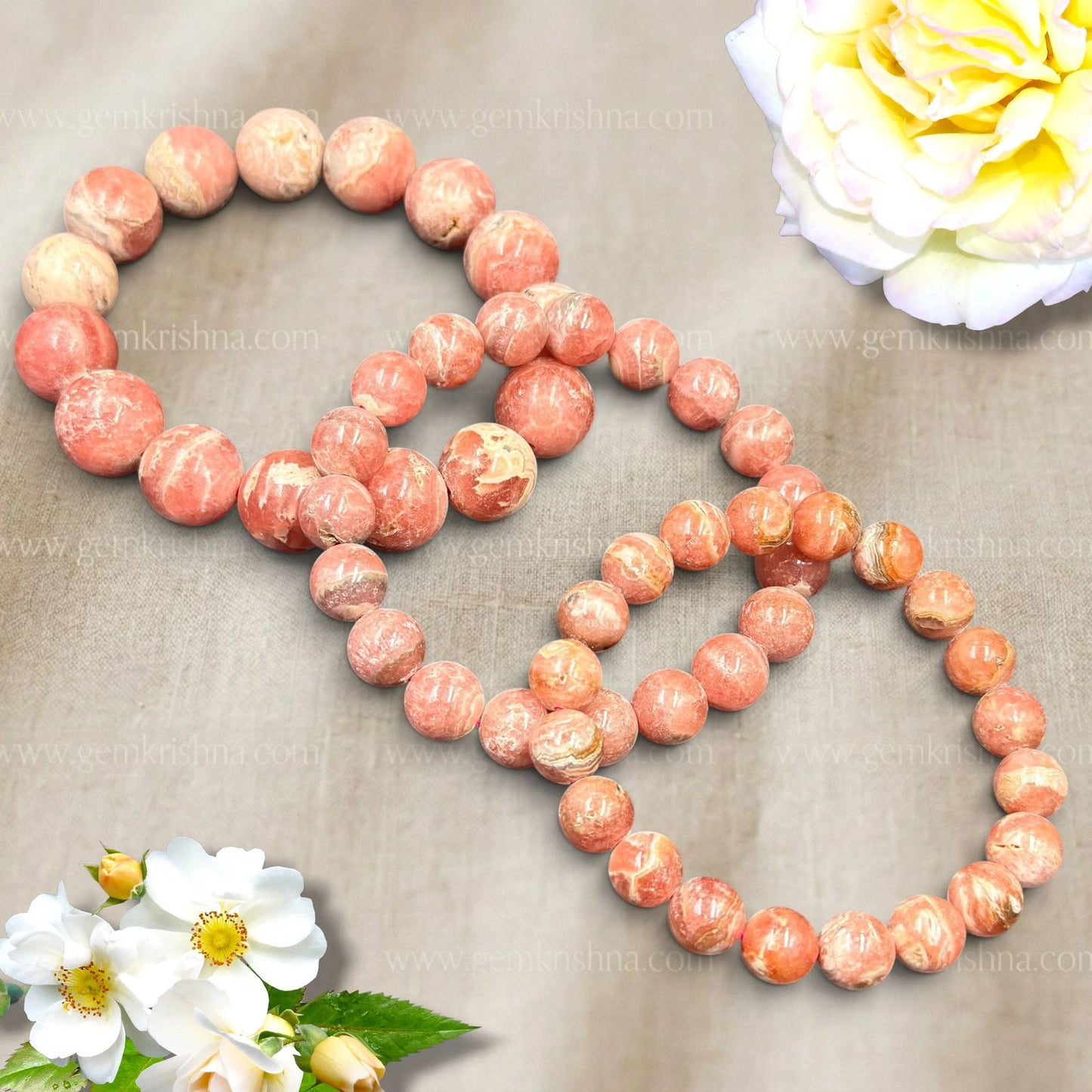 Rhodochrosite Bracelet (Love and Emotional Healing)