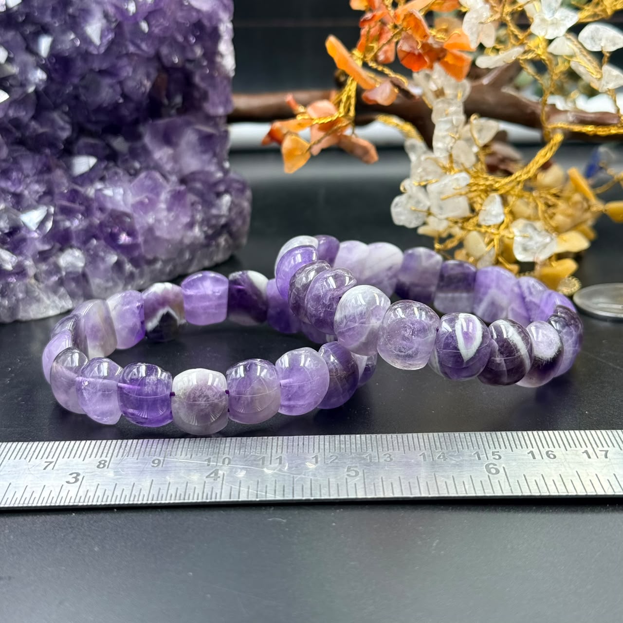 Chevron Amethyst Bracelet (Spiritual Growth & Mental Clarity)