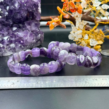 Chevron Amethyst Bracelet (Spiritual Growth & Mental Clarity)