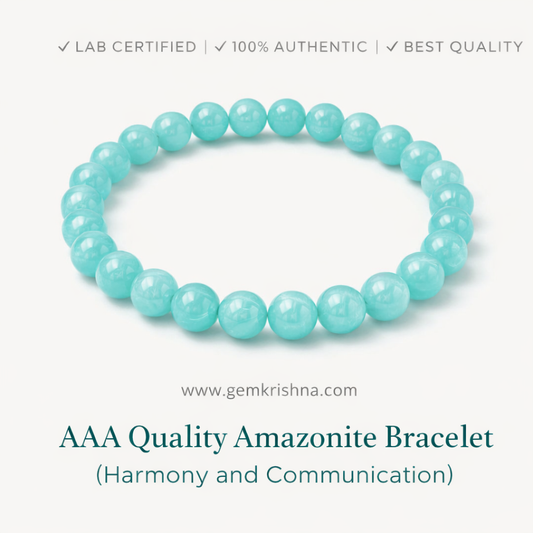 AAA Quality Amazonite Bracelet (Harmony and Communication) premium GemKrishna product cover
