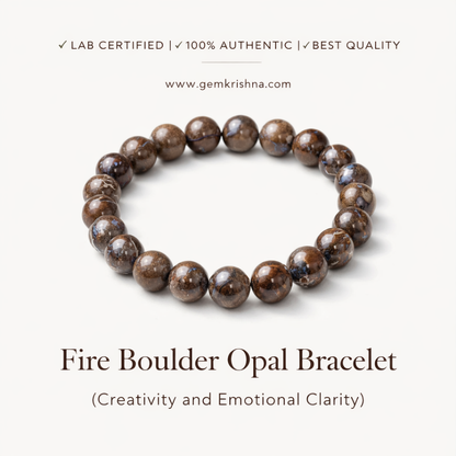 Fire Boulder Opal Bracelet (Creativity and Emotional Clarity) premium GemKrishna product cover