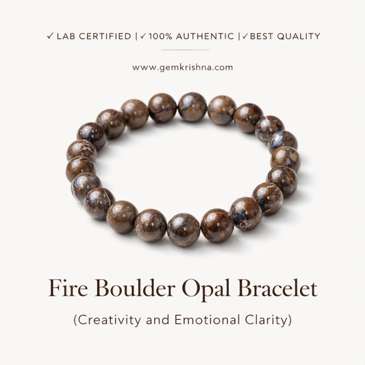 Fire Boulder Opal Bracelet (Creativity and Emotional Clarity) premium GemKrishna product cover