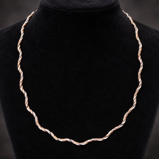 Curly Twisted Hasli Necklace in 925 Sterling Silver – 11 Gram Spiral Chain | SILVY by Poonam Gupta