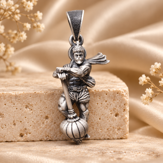 925 Silver Stylish Hanuman Pendant – 8 g, 11 g & 18 g (Strength & Devotion)