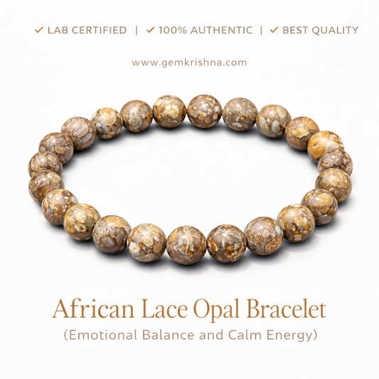 African Lace Opal Bracelet (Emotional Balance and Calm Energy) premium GemKrishna product cover