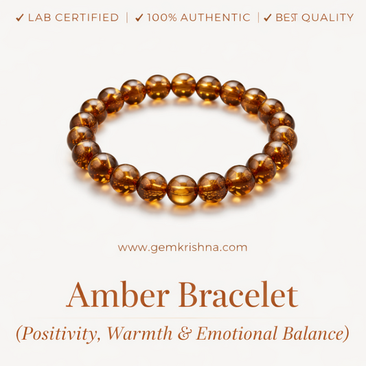 Amber Bracelet (Positivity, Warmth & Emotional Balance) premium GemKrishna product cover