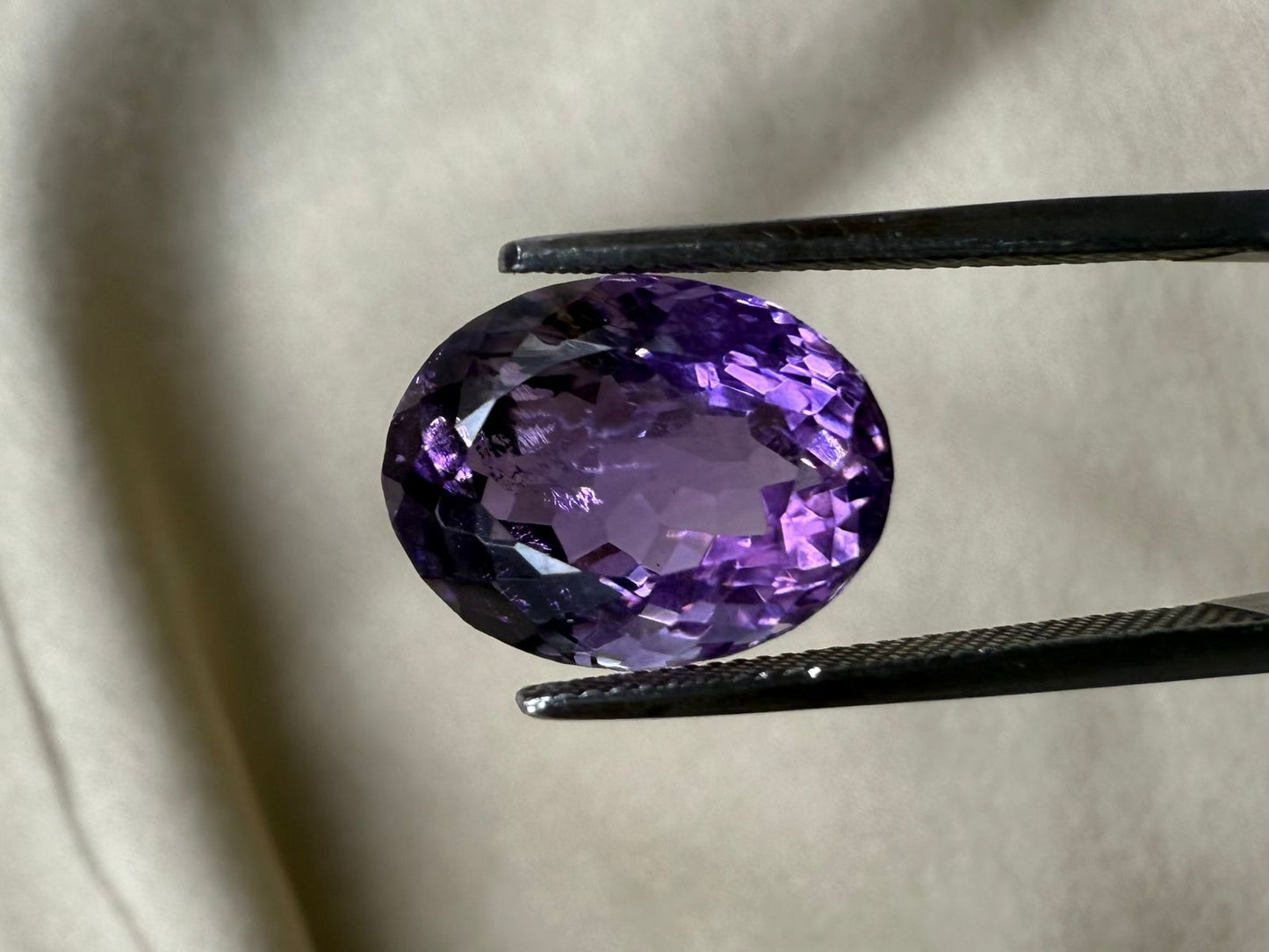 Natural Amethyst  Oval Cut Stone  7.21 carat