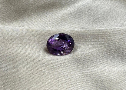 Natural Amethyst  Oval Cut Stone  7.21 carat