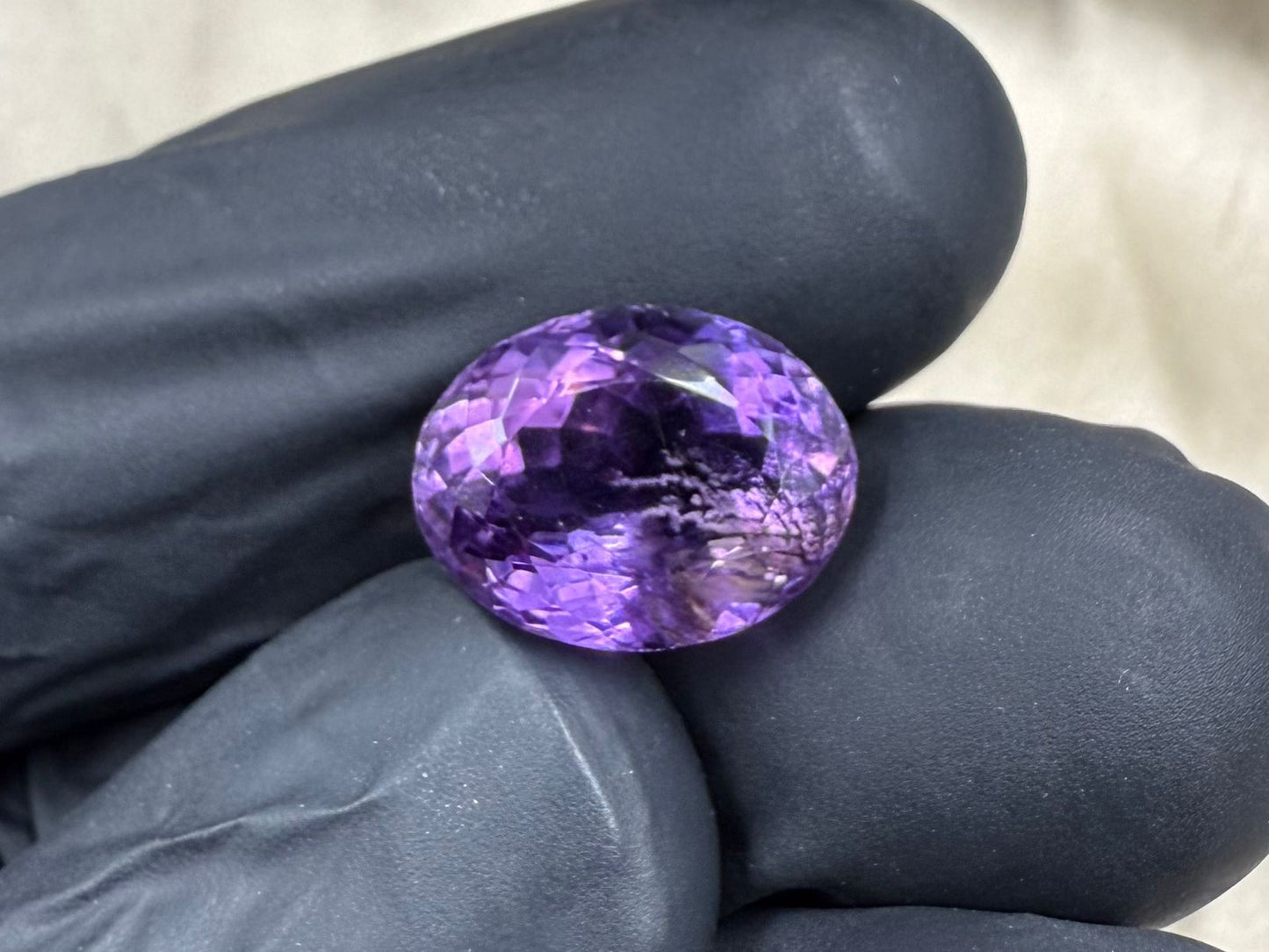 Natural Amethyst  Oval Cut Stone  7.21 carat