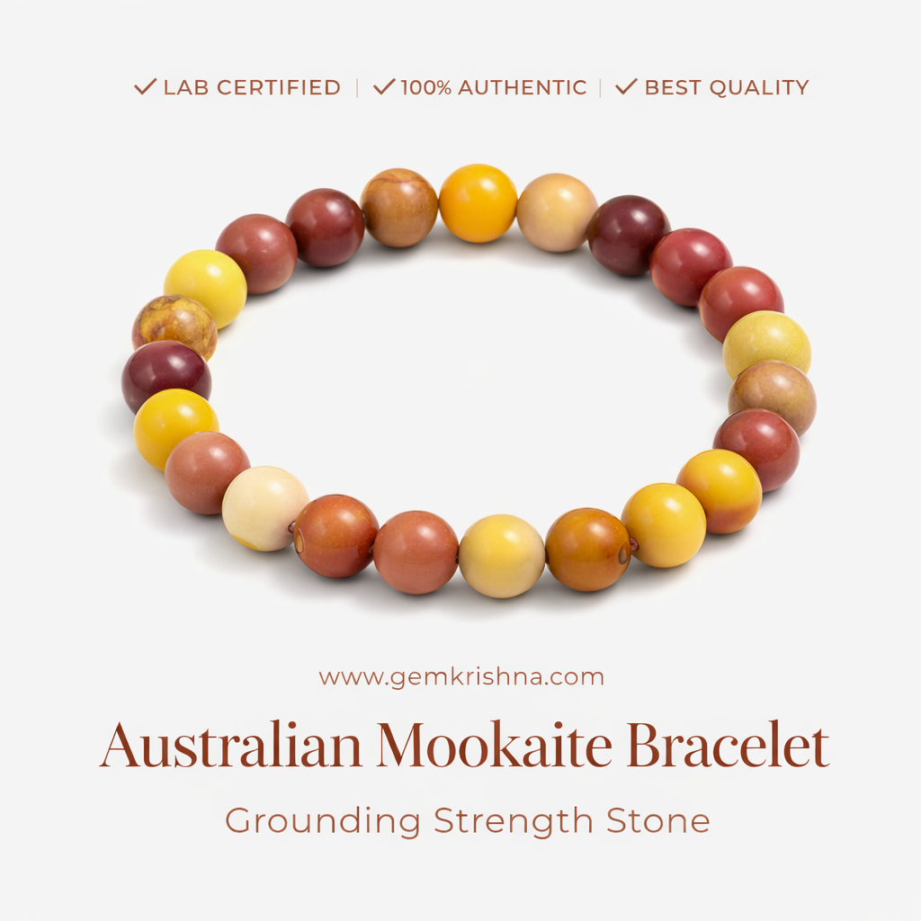 Australian Mookaite Bracelet Grounding Strength Stone premium GemKrishna product cover