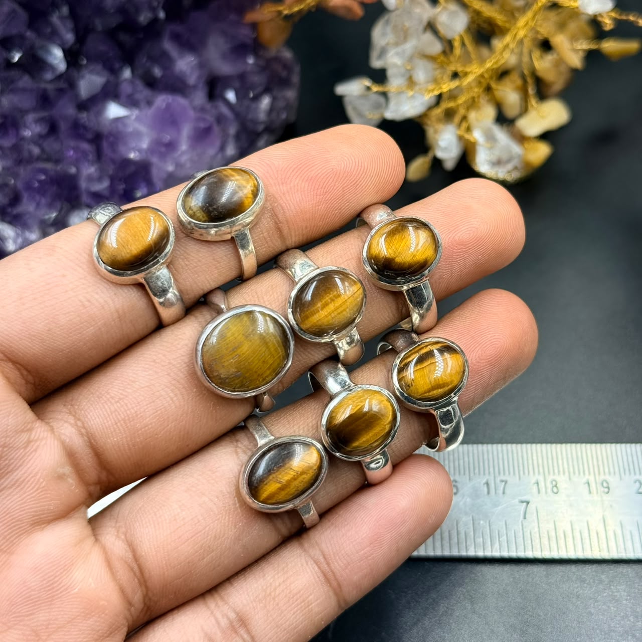 Tiger Eye 925 Silver Ring (Confidence & Protection)