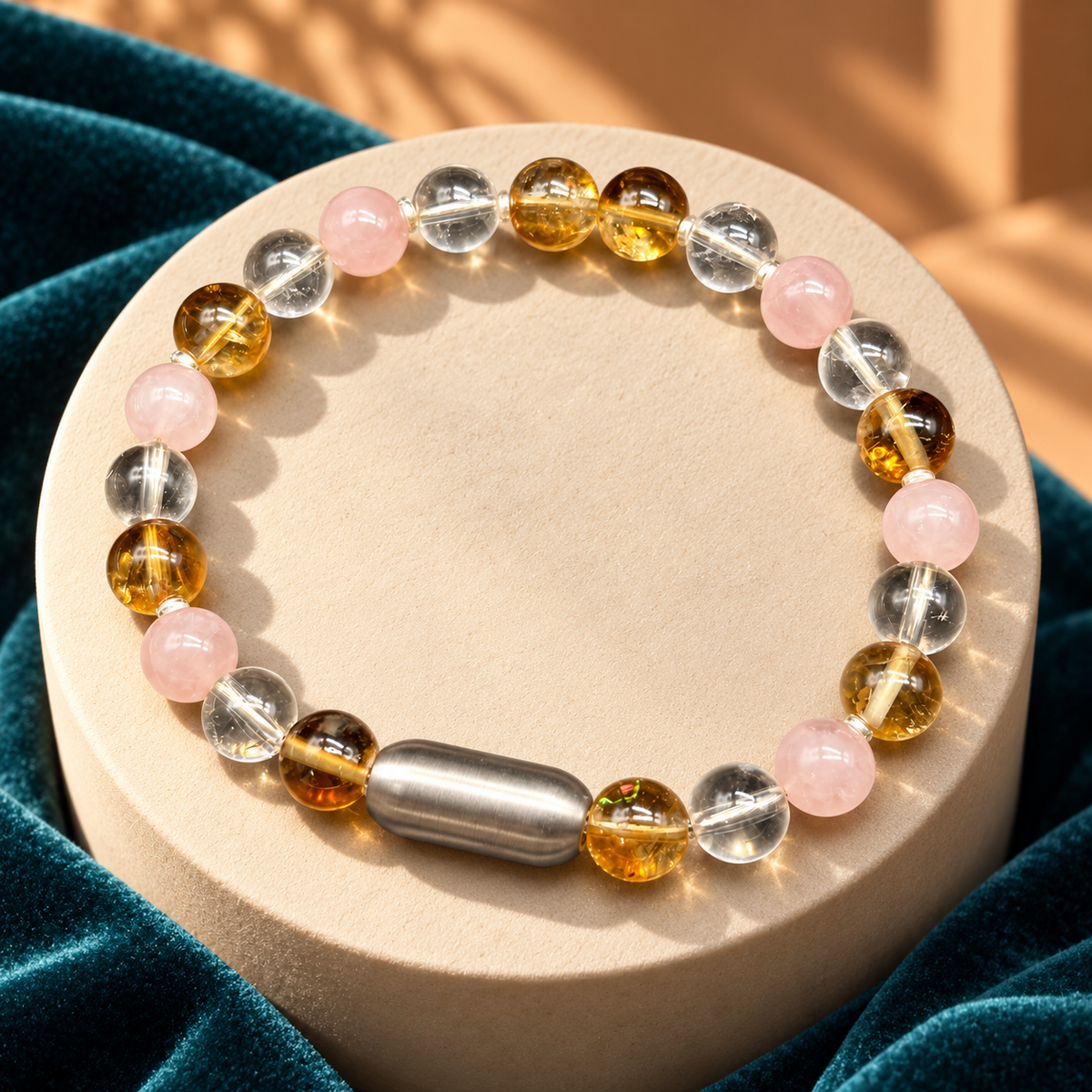 Confidence, Clarity & Love Natural Gemstone Bracelet with GJSPC Certificate | GemKrishna
