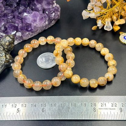 Golden Rutile Quartz Bracelet (Prosperity Crystal)