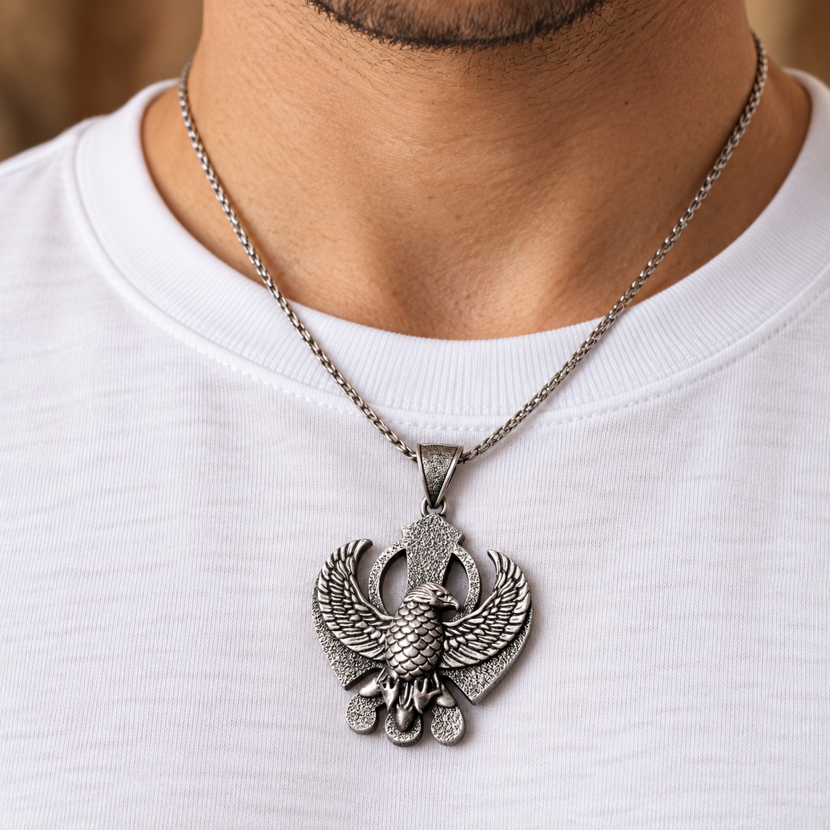 925 Silver Khanda Sikh Symbol Pendant – 9 g (Sikh Faith & Courage)
