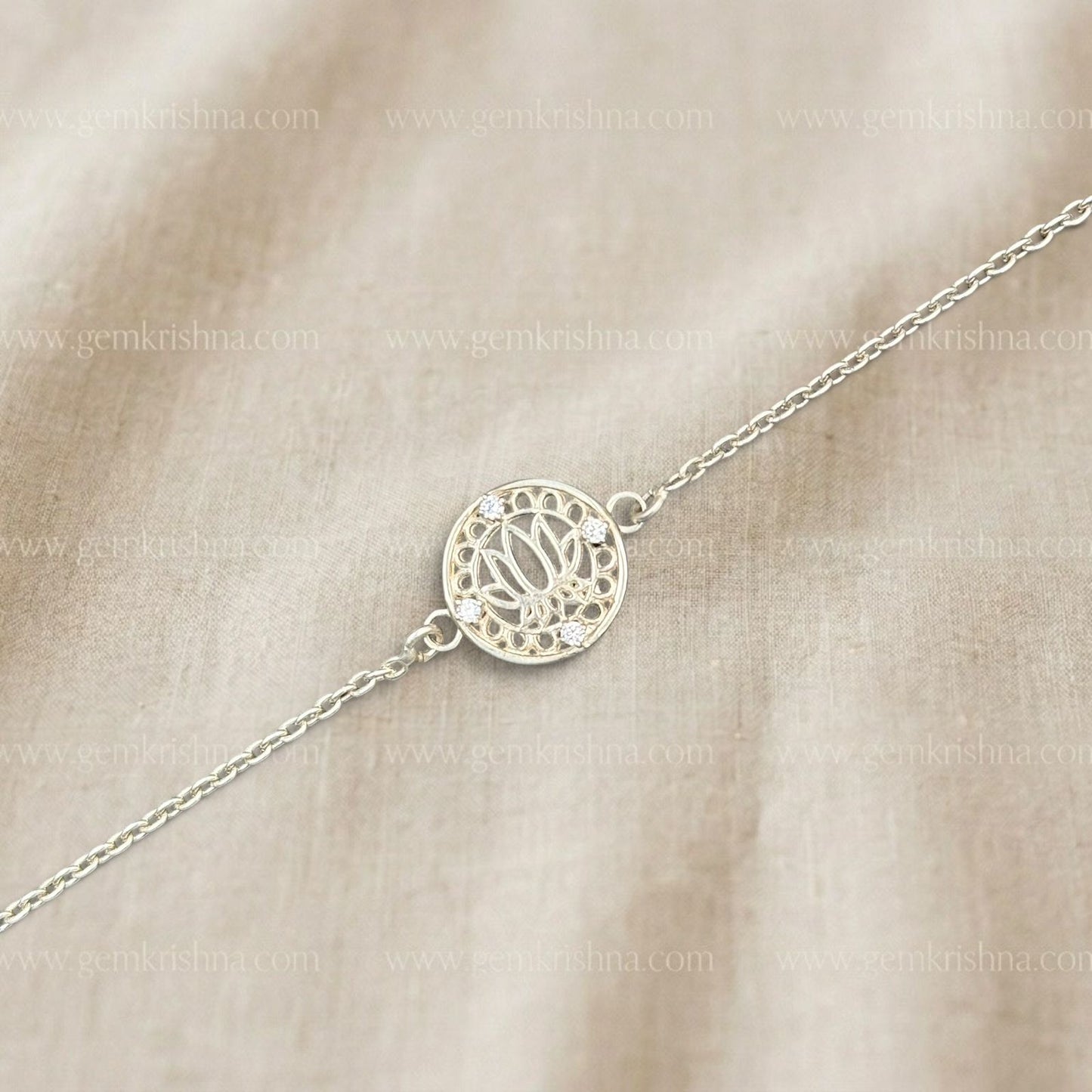 Lotus 925 Silver Bracelet 4 Gram (Purity and Spiritual Harmony)