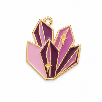 Purple Crystal Cluster Charm