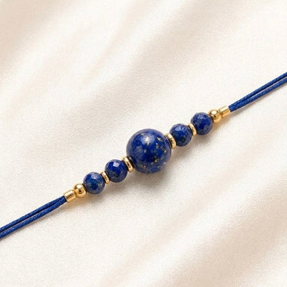Lapis Lazuli Crystal Rakhi for Brother (Wisdom & Confidence)