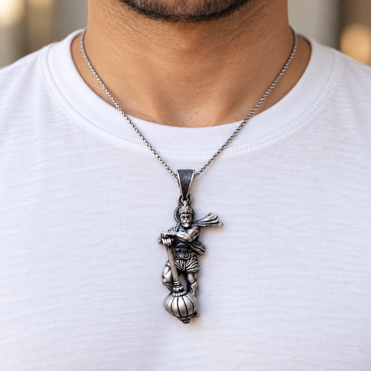 925 Silver Stylish Hanuman Pendant – 8 g, 11 g & 18 g (Strength & Devotion)