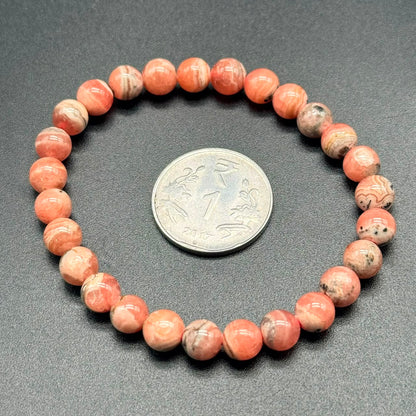 Rhodochrosite 6mm Bracelet (Self-Love & Emotional Harmony)